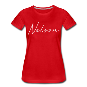 Nelson County Cursive Women's T-Shirt - red