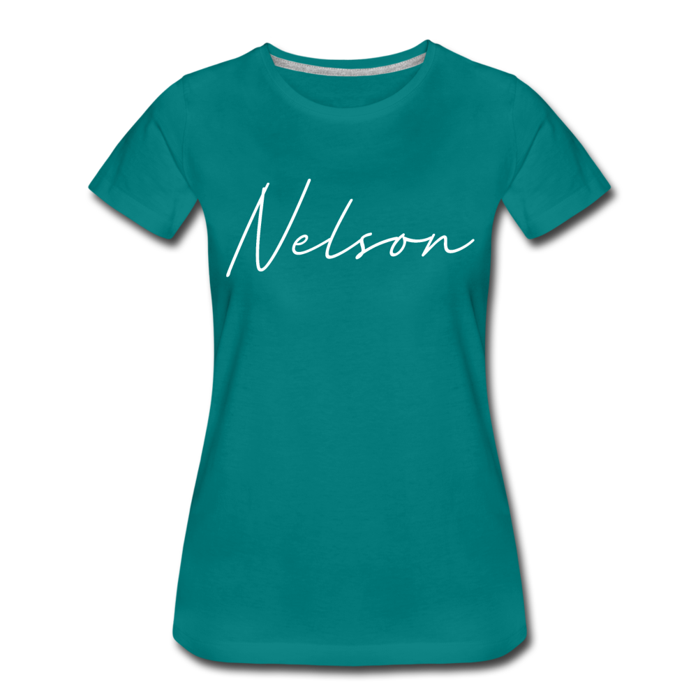 Nelson County Cursive Women's T-Shirt - teal