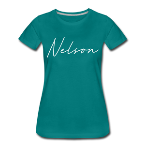 Nelson County Cursive Women's T-Shirt - teal