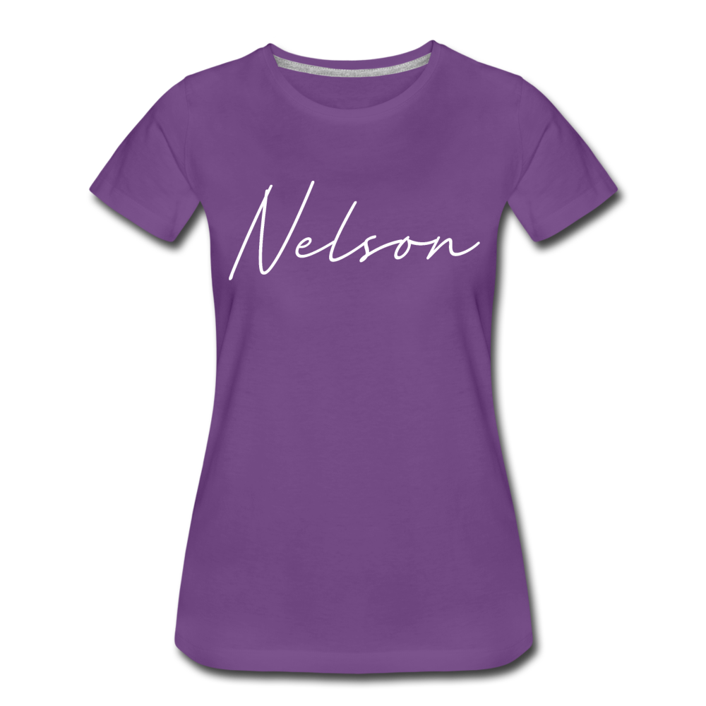 Nelson County Cursive Women's T-Shirt - purple