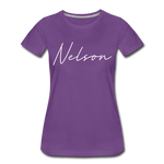 Nelson County Cursive Women's T-Shirt - purple