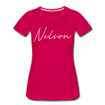 Nelson County Cursive Women's T-Shirt - dark pink