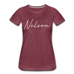 Nelson County Cursive Women's T-Shirt - heather burgundy