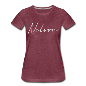 Nelson County Cursive Women's T-Shirt - heather burgundy