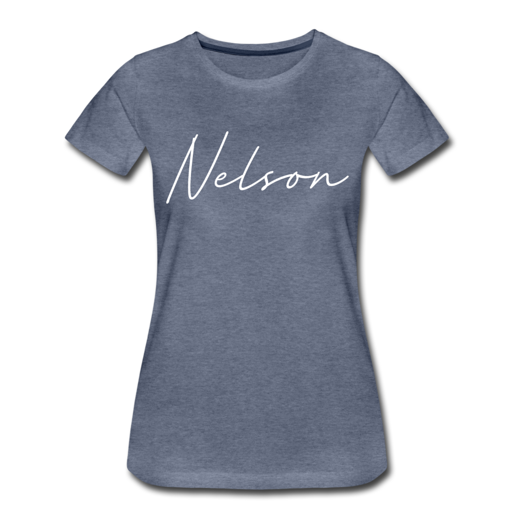 Nelson County Cursive Women's T-Shirt - heather blue