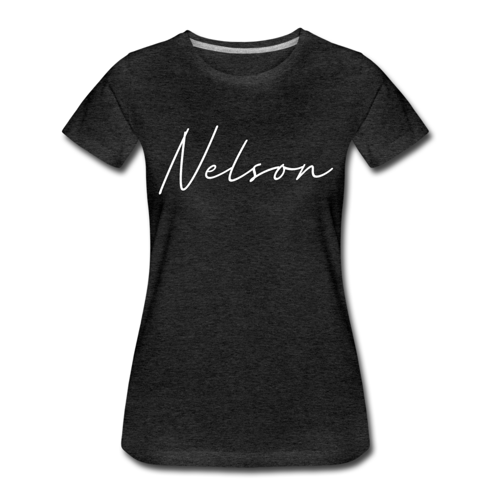 Nelson County Cursive Women's T-Shirt - charcoal gray