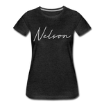 Nelson County Cursive Women's T-Shirt - charcoal gray