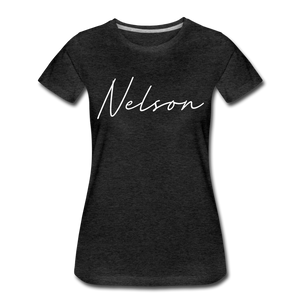 Nelson County Cursive Women's T-Shirt - charcoal gray