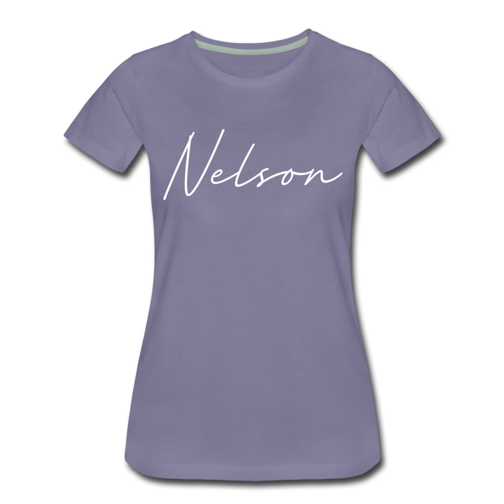 Nelson County Cursive Women's T-Shirt - washed violet