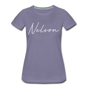 Nelson County Cursive Women's T-Shirt - washed violet