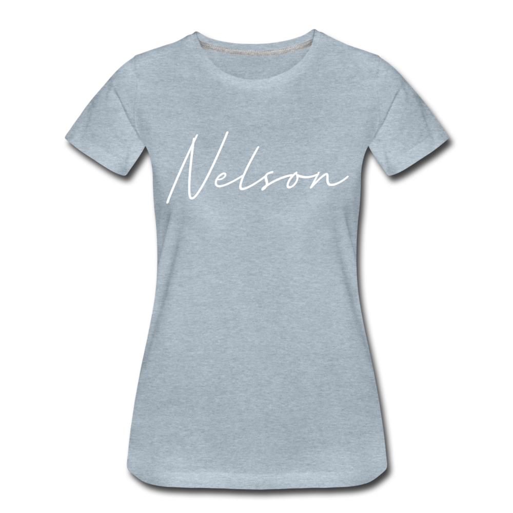 Nelson County Cursive Women's T-Shirt - heather ice blue