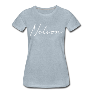 Nelson County Cursive Women's T-Shirt - heather ice blue