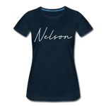 Nelson County Cursive Women's T-Shirt - deep navy