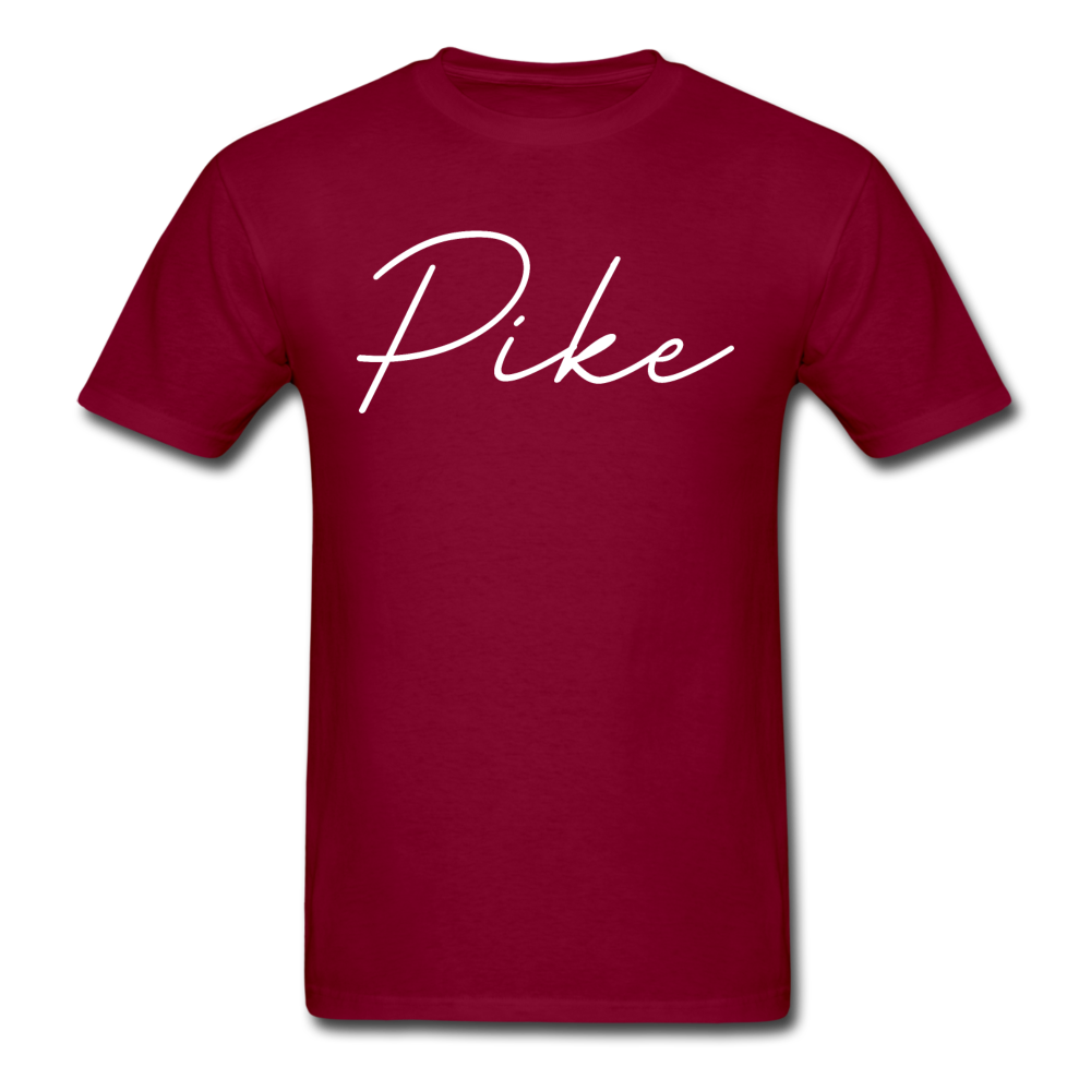 Pike County Cursive T-Shirt - burgundy