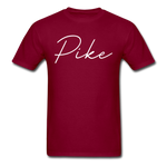 Pike County Cursive T-Shirt - burgundy