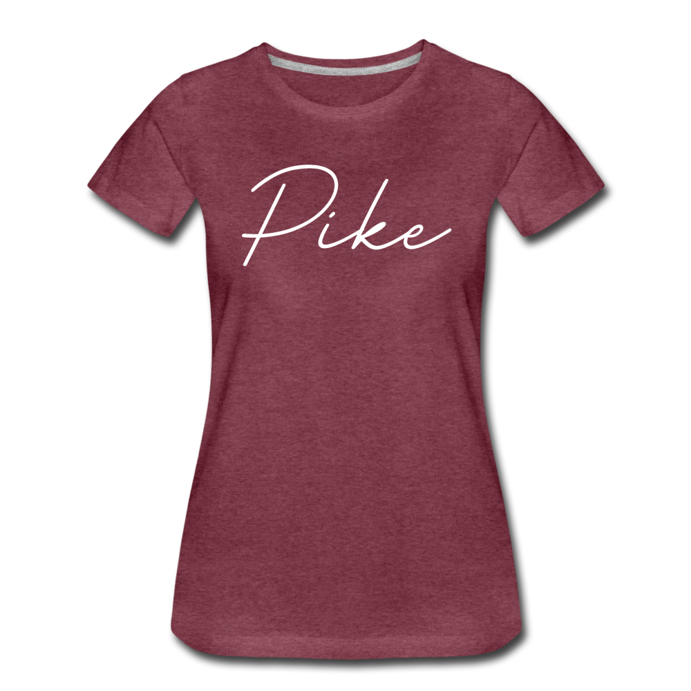 Pike County Cursive Women's T-Shirt - heather burgundy