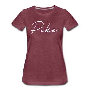 Pike County Cursive Women's T-Shirt - heather burgundy