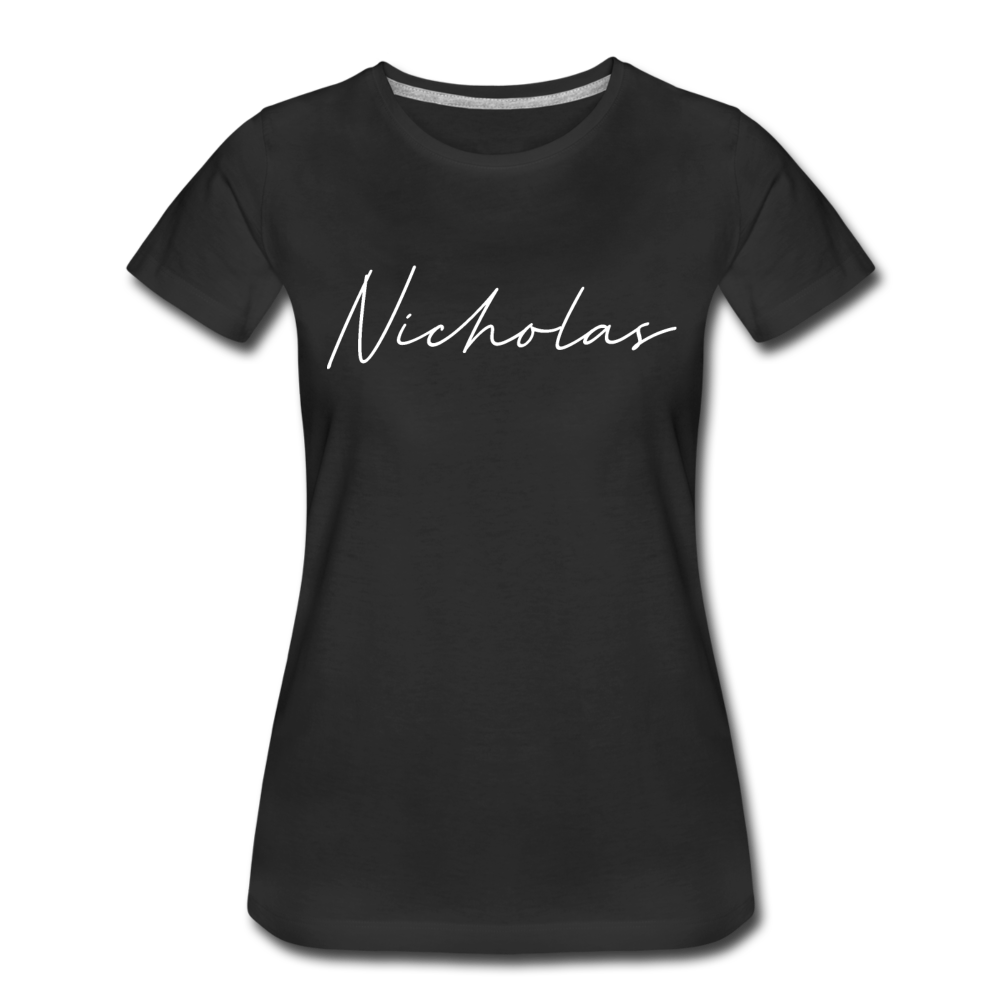 Nicholas County Cursive Women's T-Shirt - black