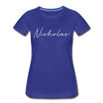 Nicholas County Cursive Women's T-Shirt - royal blue
