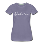 Nicholas County Cursive Women's T-Shirt - washed violet