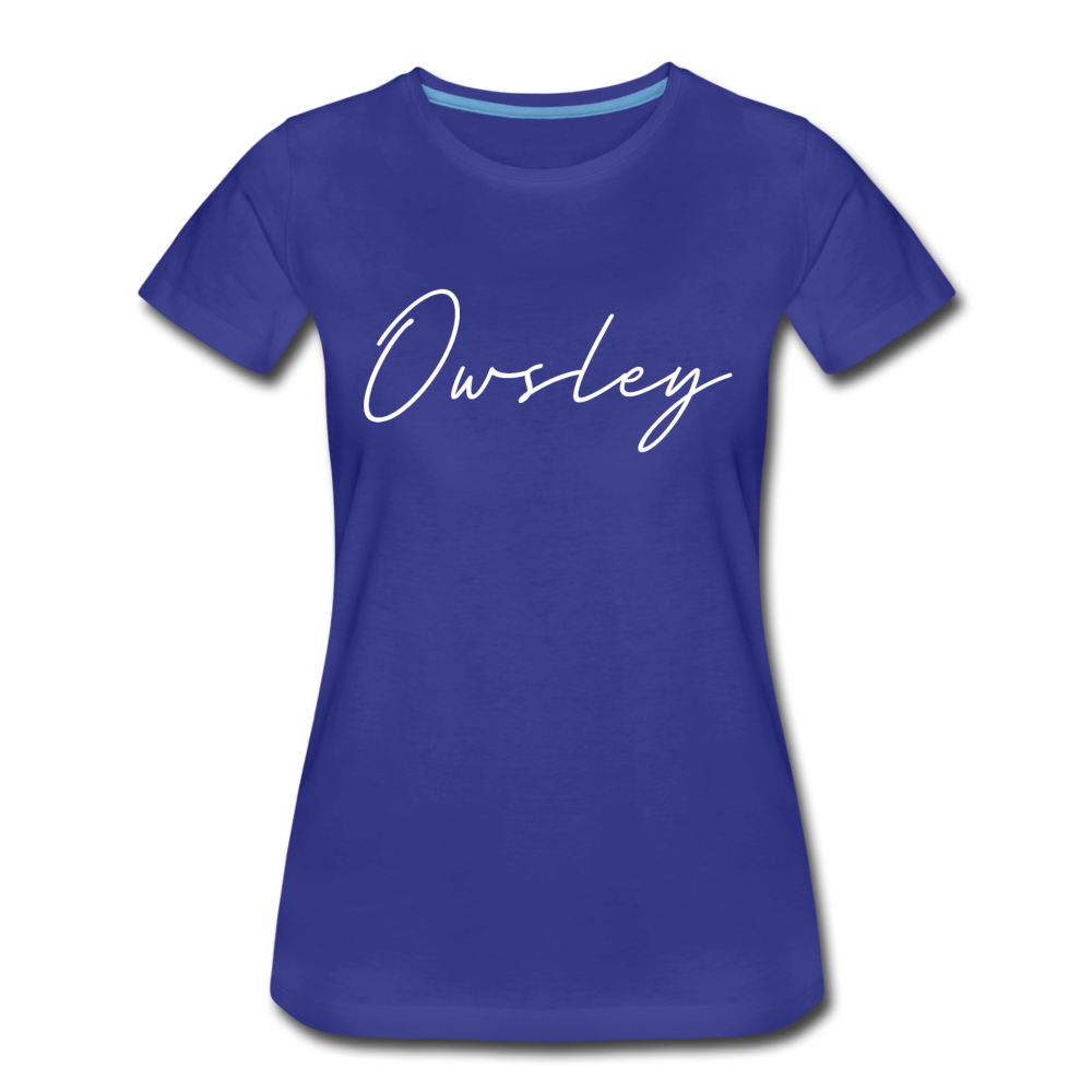 Owsley County Cursive Women's T-Shirt - royal blue