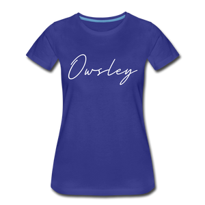 Owsley County Cursive Women's T-Shirt - royal blue