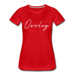 Owsley County Cursive Women's T-Shirt - red