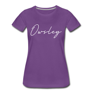 Owsley County Cursive Women's T-Shirt - purple