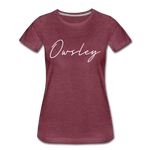 Owsley County Cursive Women's T-Shirt - heather burgundy