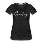 Owsley County Cursive Women's T-Shirt - charcoal gray