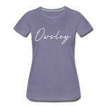 Owsley County Cursive Women's T-Shirt - washed violet