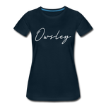 Owsley County Cursive Women's T-Shirt - deep navy