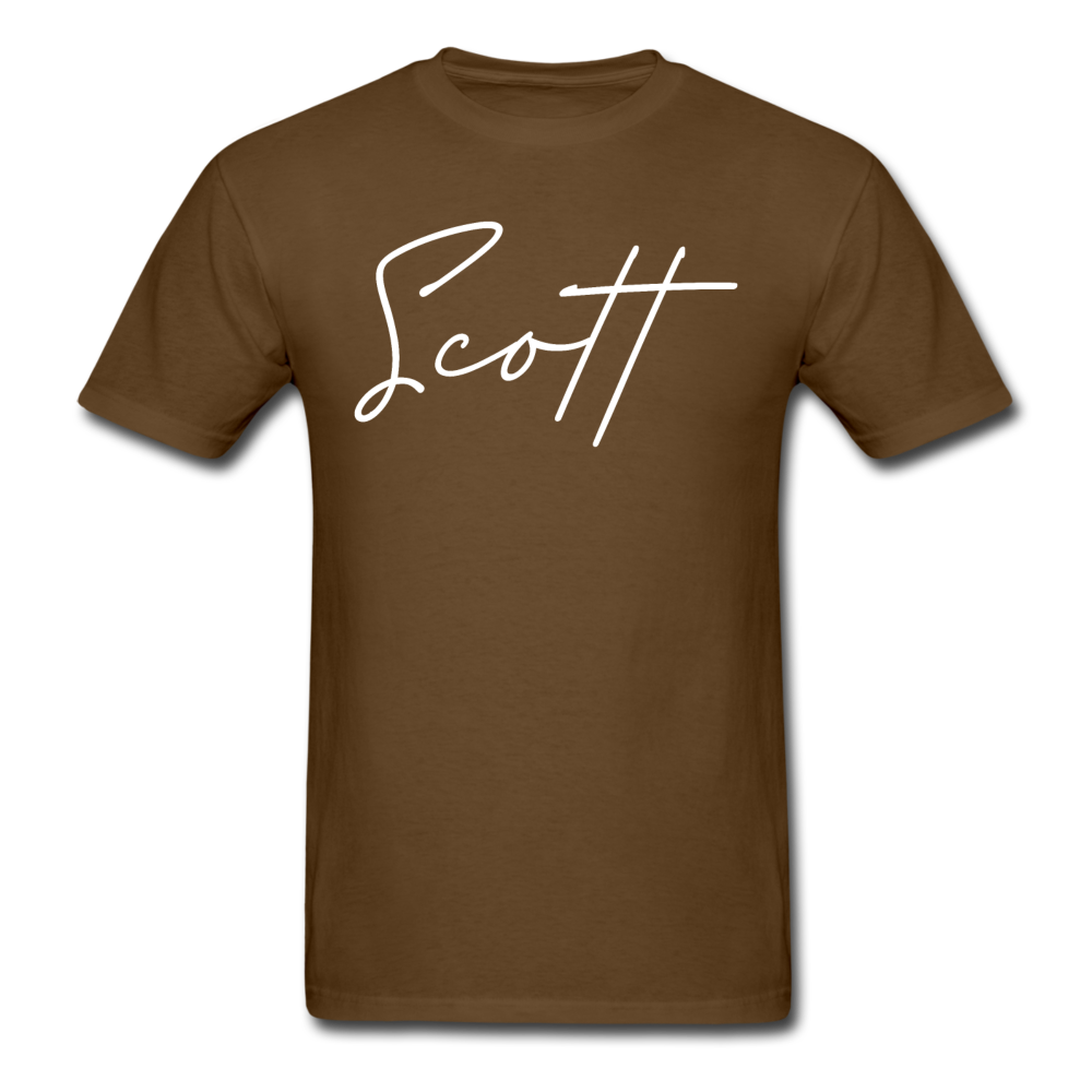 Scott County Cursive T-Shirt - brown