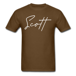 Scott County Cursive T-Shirt - brown