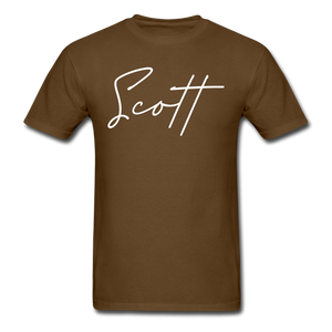 Scott County Cursive T-Shirt - brown