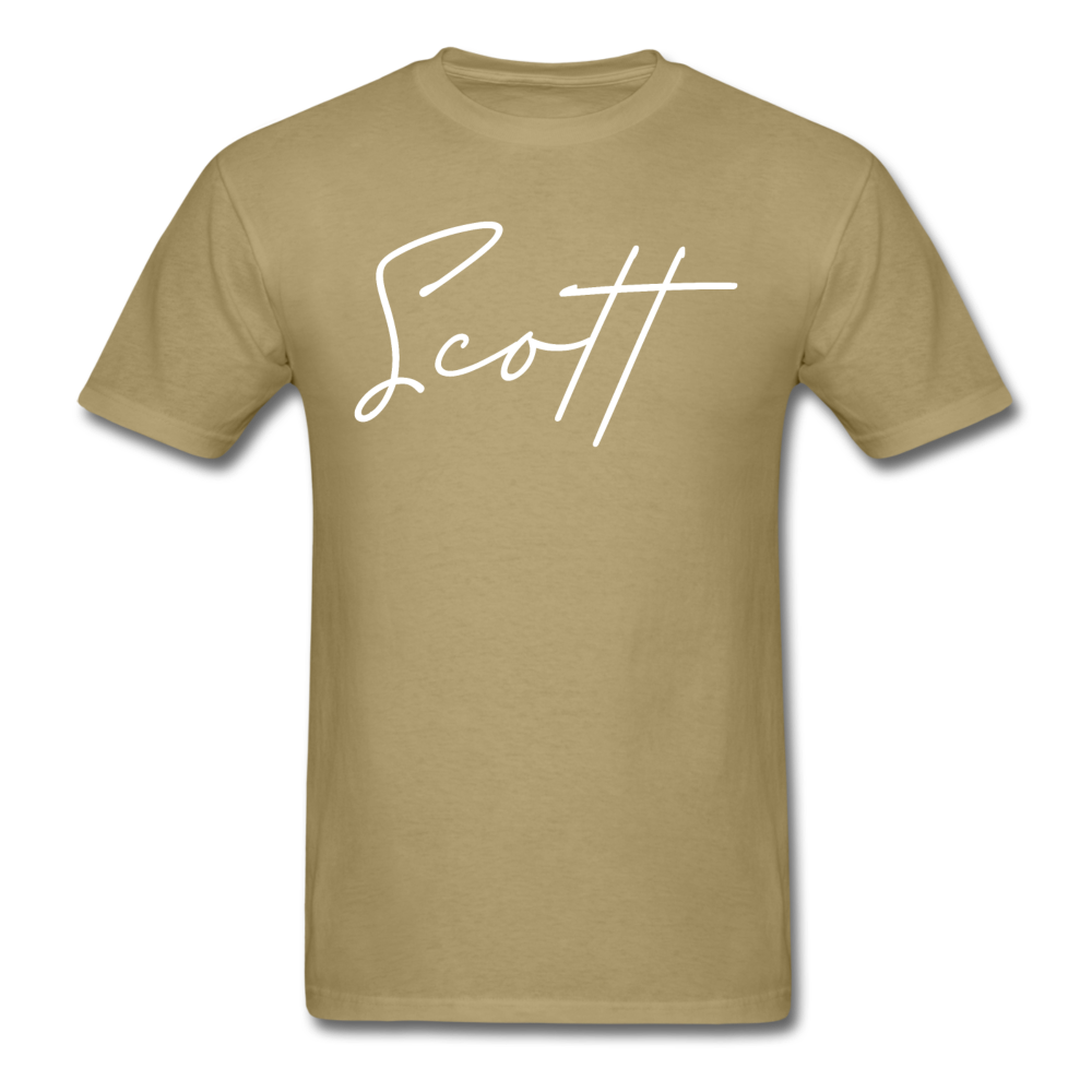 Scott County Cursive T-Shirt - khaki