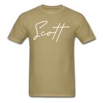 Scott County Cursive T-Shirt - khaki