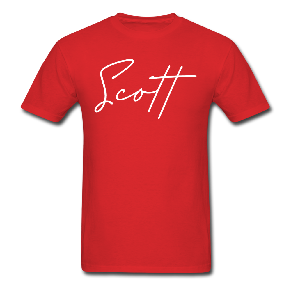 Scott County Cursive T-Shirt - red