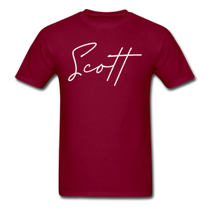 Scott County Cursive T-Shirt - burgundy