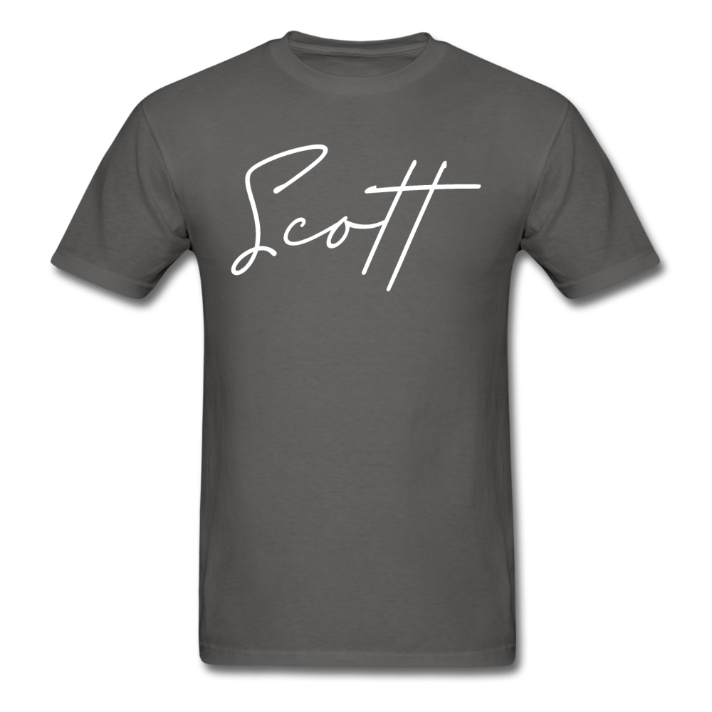 Scott County Cursive T-Shirt - charcoal