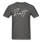 Scott County Cursive T-Shirt - charcoal