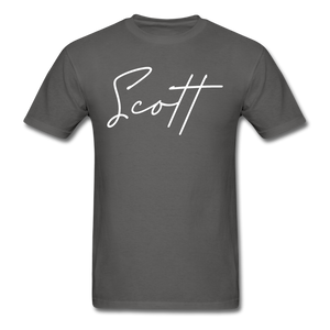 Scott County Cursive T-Shirt - charcoal