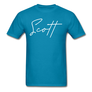 Scott County Cursive T-Shirt - turquoise