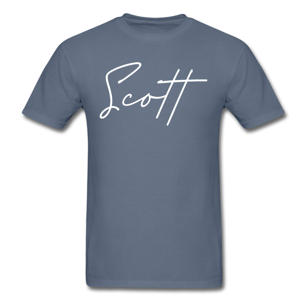 Scott County Cursive T-Shirt - denim