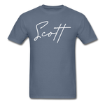 Scott County Cursive T-Shirt - denim