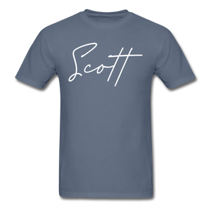 Scott County Cursive T-Shirt - denim