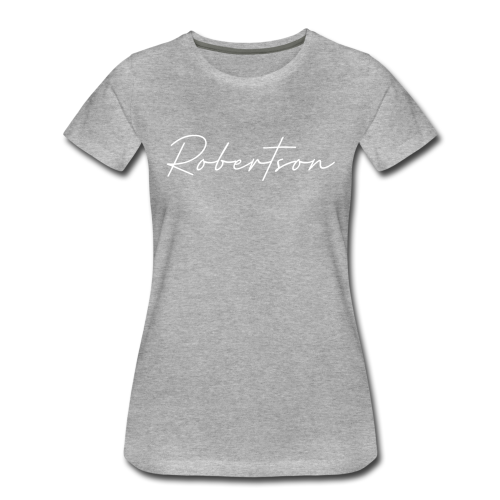 Robertson County Cursive Women's T-Shirt - heather gray