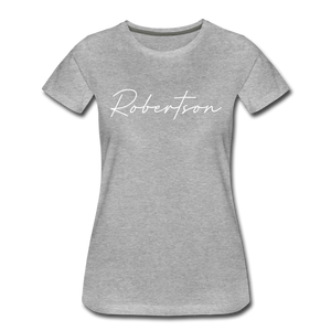 Robertson County Cursive Women's T-Shirt - heather gray