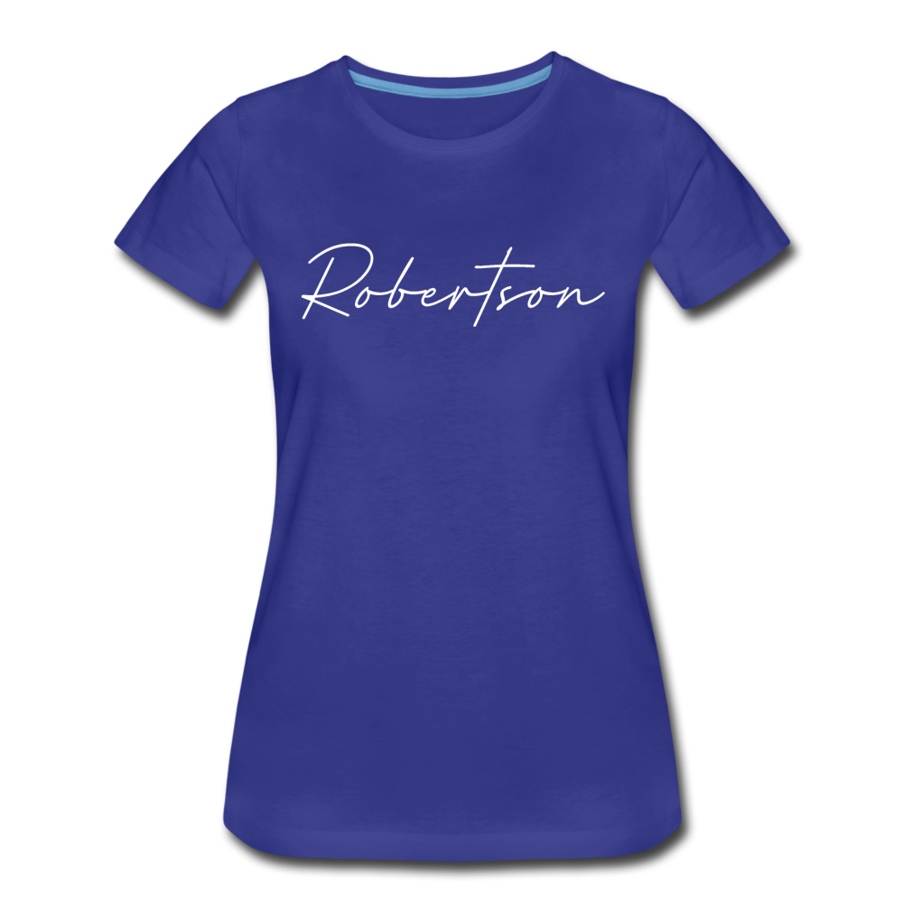 Robertson County Cursive Women's T-Shirt - royal blue