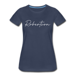 Robertson County Cursive Women's T-Shirt - navy